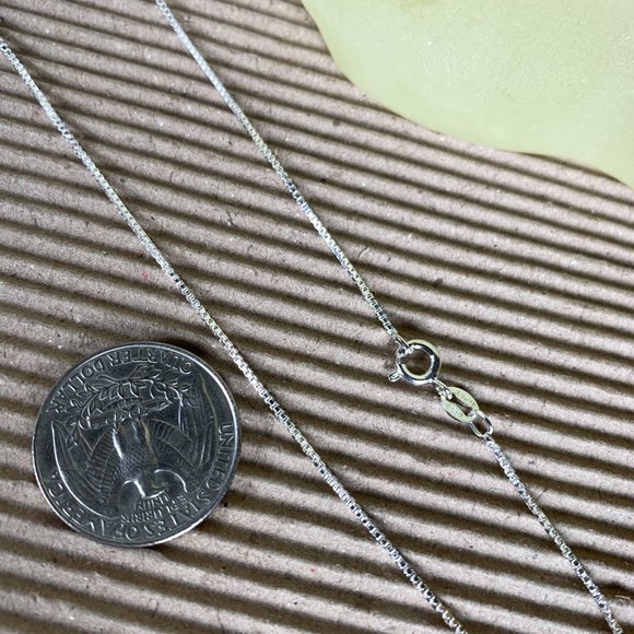 NEW 24" Real Silver 1mm 019 Box Chain - Picture 6 of 6